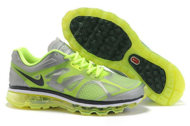 Nike Air Max 2012 Mens Silver Volt Shoes Cheap - Click Image to Close